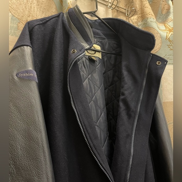 BSNF Railway Mens Varsity Leather Wool System Electrician Big Tall Jacket XXL - Picture 13 of 17